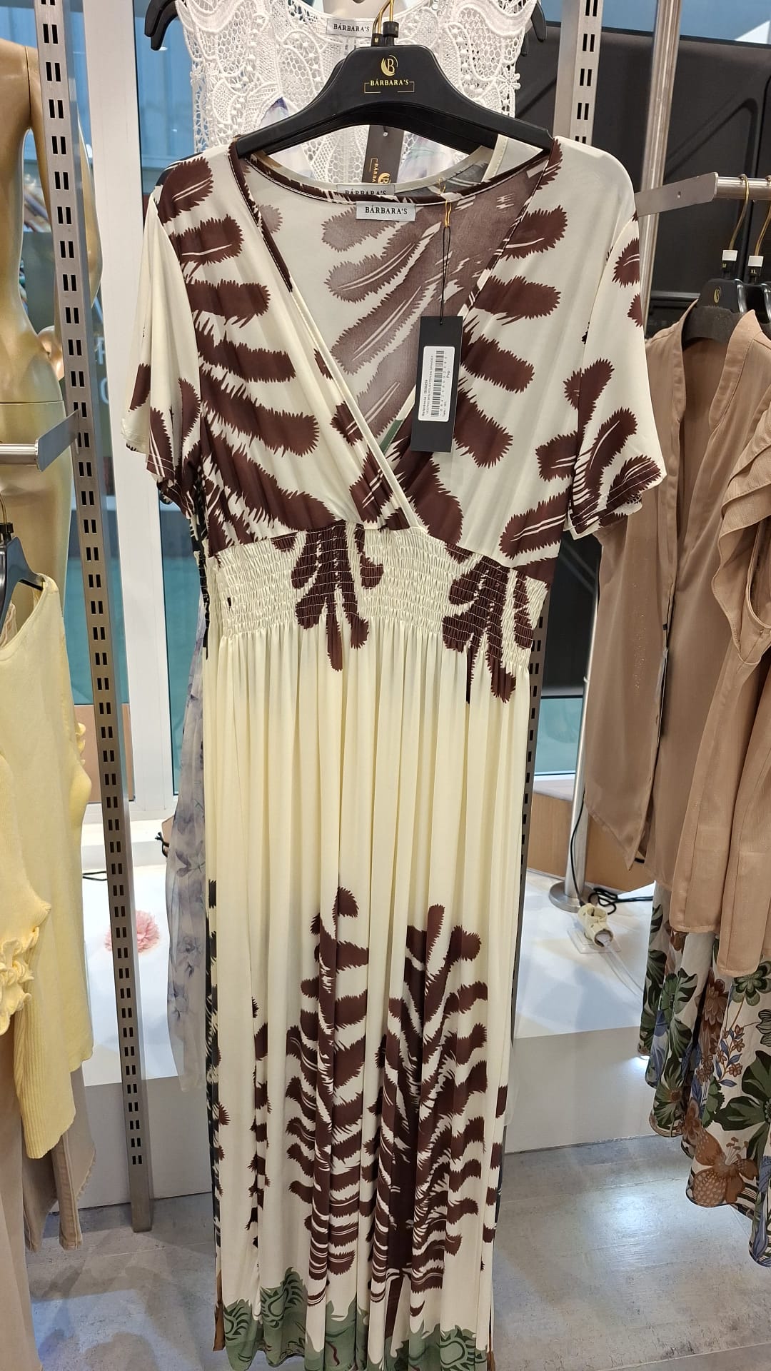 Vestido Creme Estampado Zebra