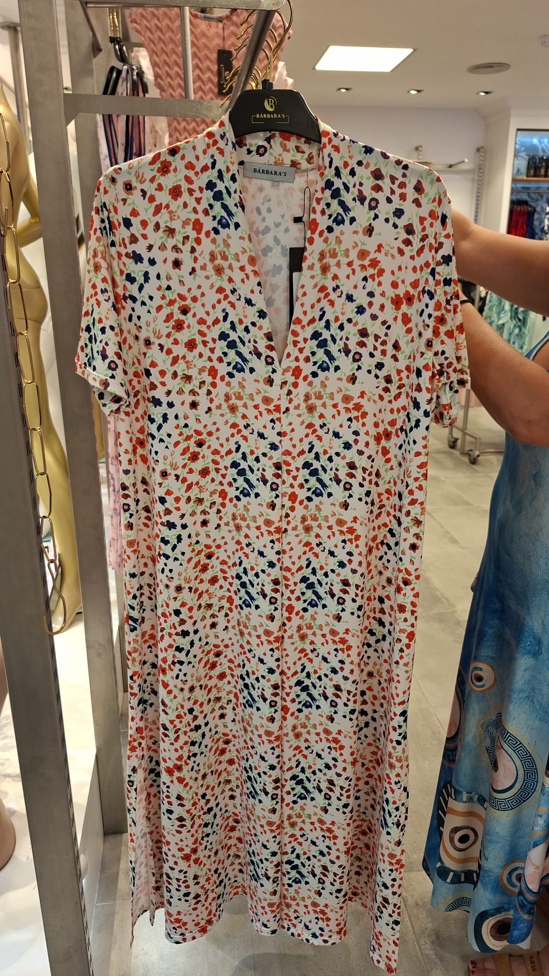 Vestido Branco Floral Multicolor