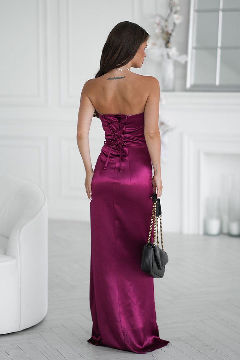  Long dress model 219713 Bicotone 