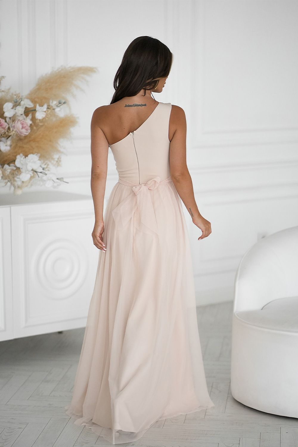  Long dress model 220091 Bicotone 