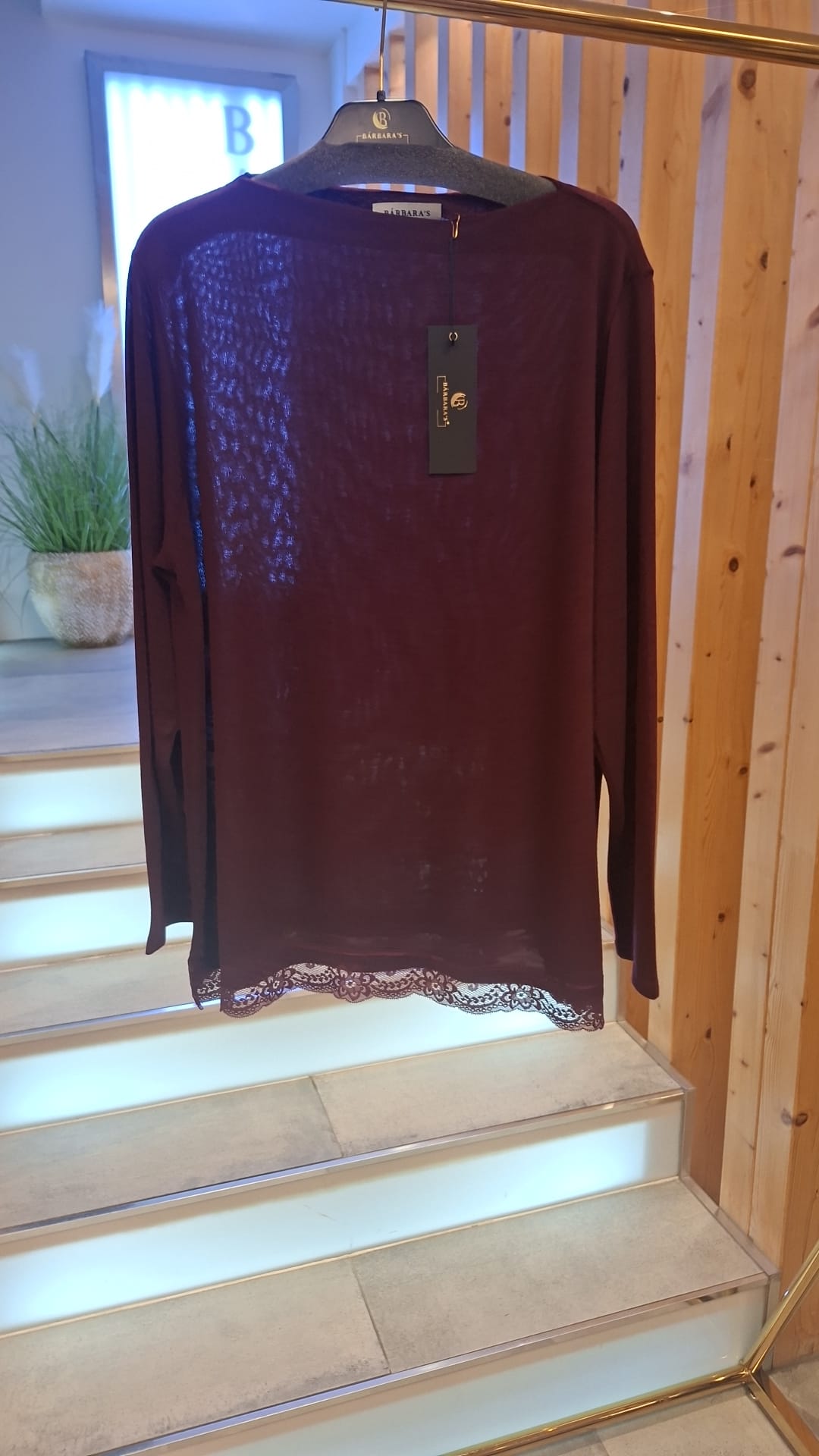 Blusa Bordô com Renda