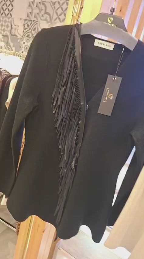 Casaco Malha com Franjas